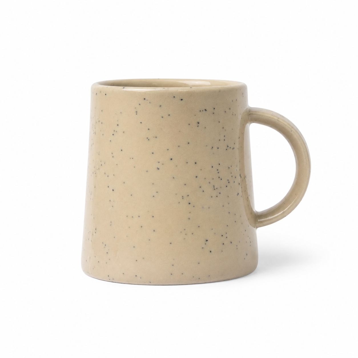 Coffee Mug, 400 ml Beige Speckled Ceramic Mug with Glossy Finish and Comfortable Handle, Tea & Coffee Mug for Home, Office & Gifting