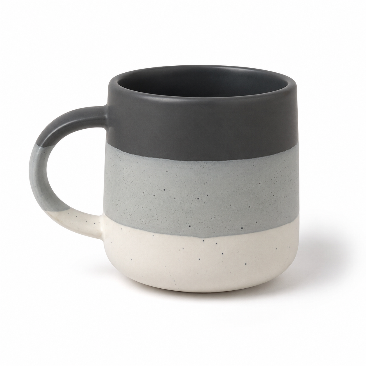 Premium Minimalist Tri-Tone Matte Ceramic Coffee Mug with Speckled Finish for Tea, Coffee, Milk, Home, Office & Gifting