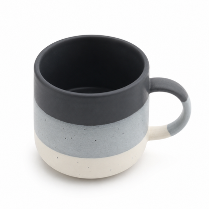 Premium Minimalist Tri-Tone Matte Ceramic Coffee Mug with Speckled Finish for Tea, Coffee, Milk, Home, Office & Gifting