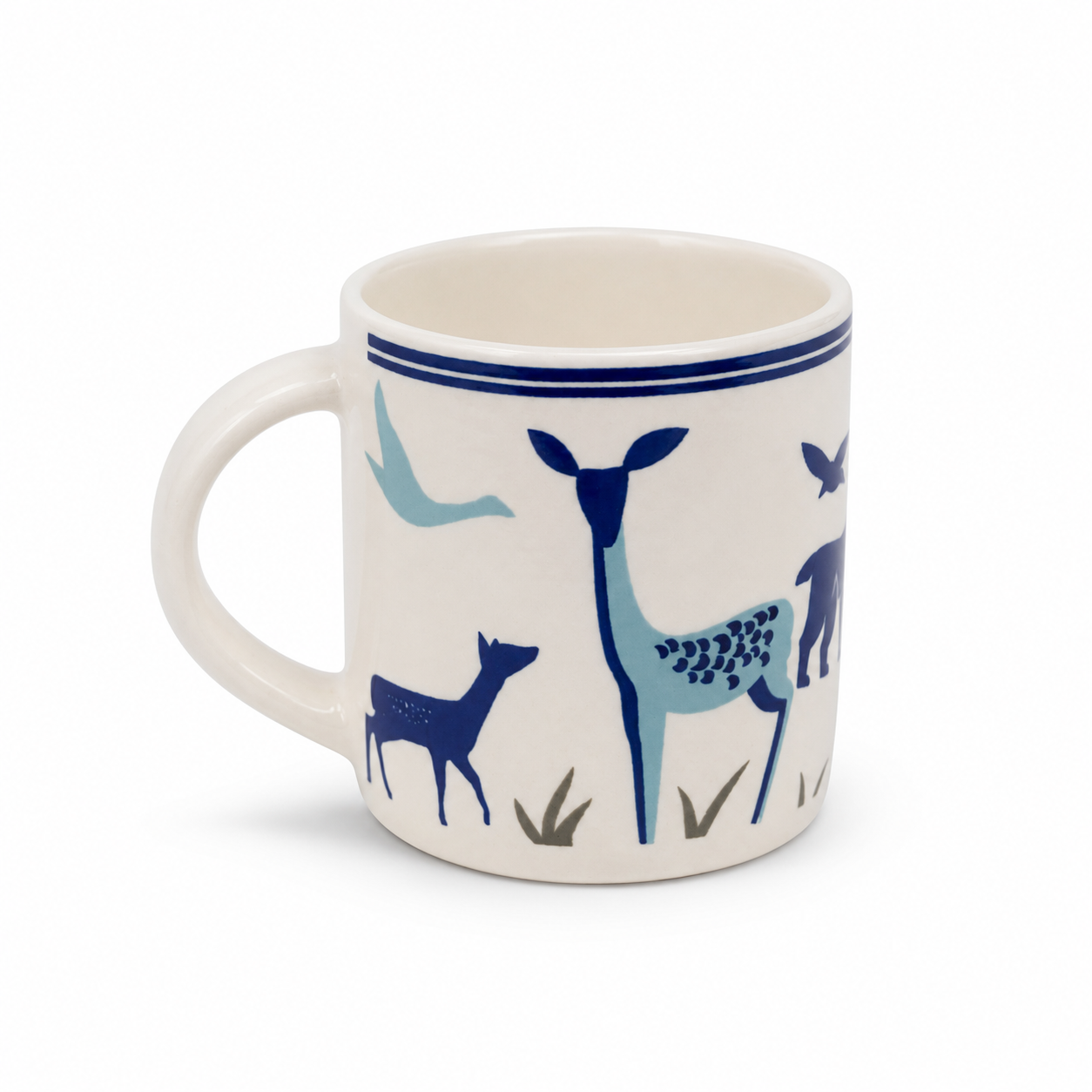 Blue Deer Print Ceramic Coffee Mug for Tea, Coffee, Milk & Gifting
