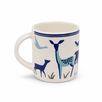 Blue Deer Print Ceramic Coffee Mug for Tea, Coffee, Milk & Gifting