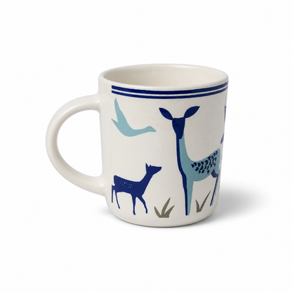 Blue Deer Print Ceramic Coffee Mug for Tea, Coffee, Milk & Gifting