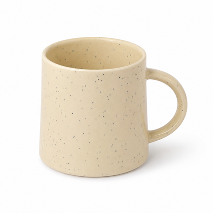 Coffee Mug, 400 ml Beige Speckled Ceramic Mug with Glossy Finish and Comfortable Handle, Tea & Coffee Mug for Home, Office & Gifting
