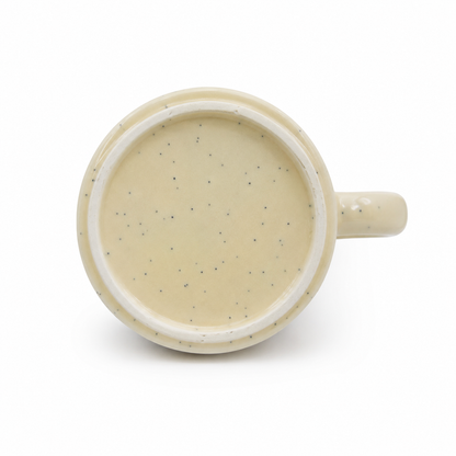 Coffee Mug, 400 ml Beige Speckled Ceramic Mug with Glossy Finish and Comfortable Handle, Tea & Coffee Mug for Home, Office & Gifting