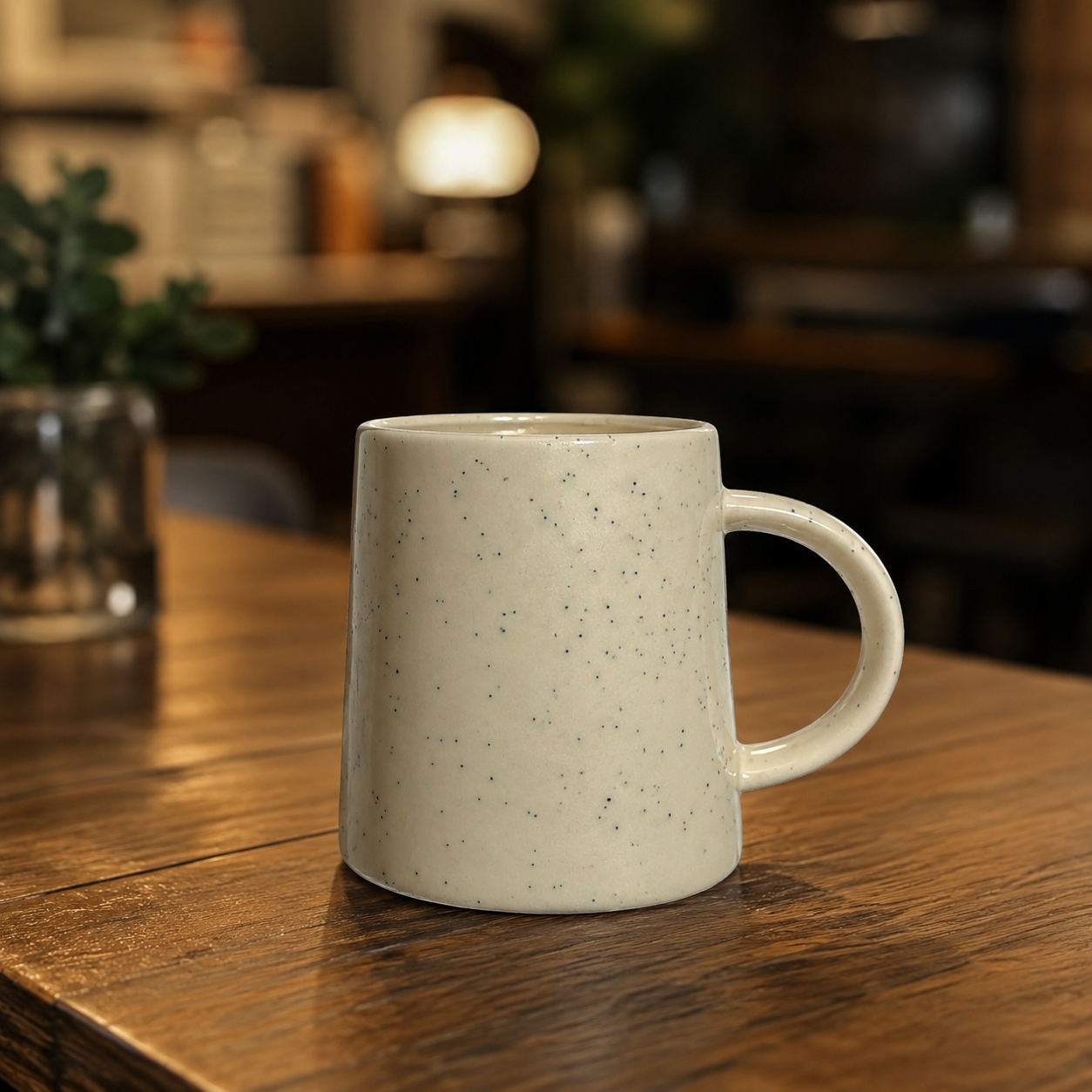 Coffee Mug, 400 ml Beige Speckled Ceramic Mug with Glossy Finish and Comfortable Handle, Tea & Coffee Mug for Home, Office & Gifting